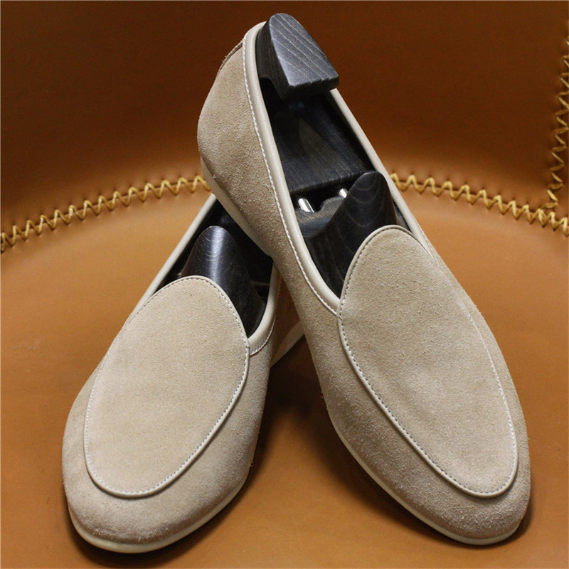 Men's Casual Retro Leather Slip On Shoes | Aimiliuz
