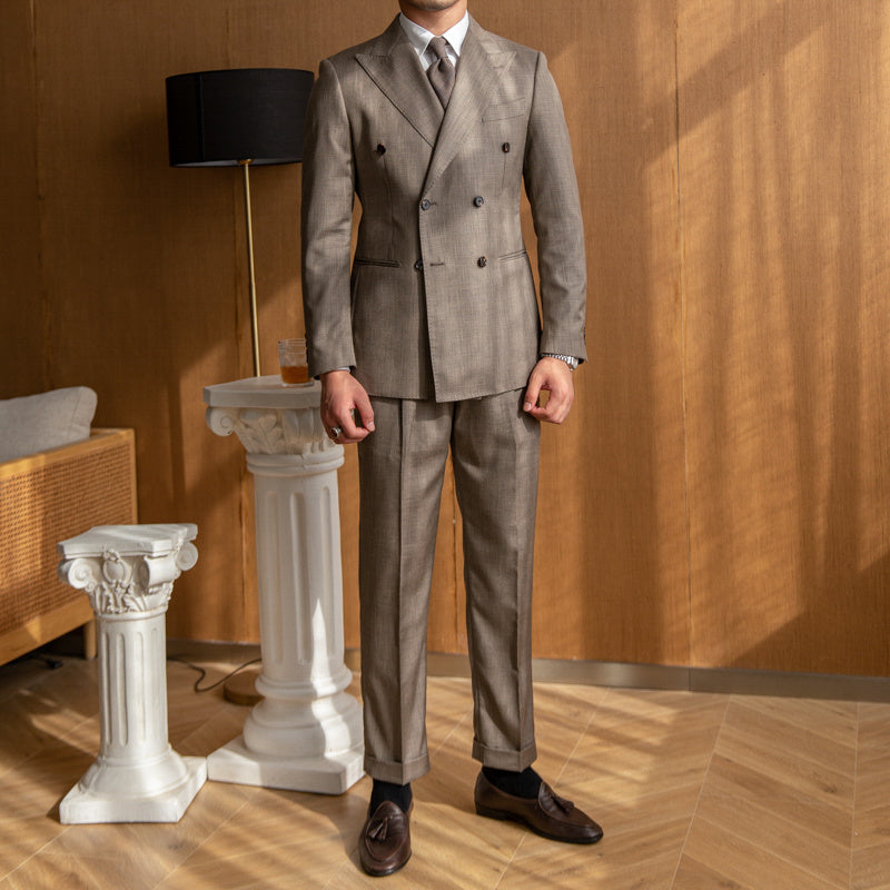 Retro Elegant Double-breasted Suit | Aimiliuz