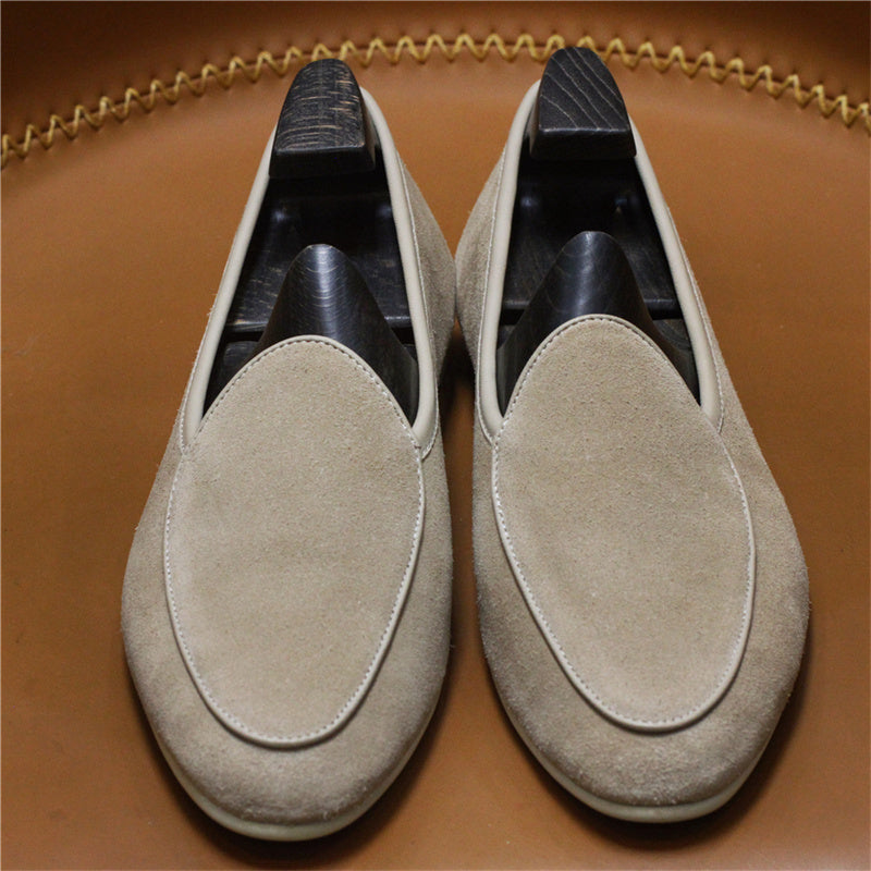 Men's Casual Retro Leather Slip On Shoes | Aimiliuz