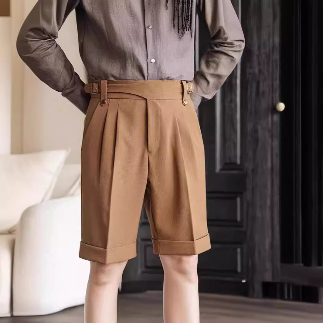 Italian Retro Suit Shorts Men - Aimiliuz