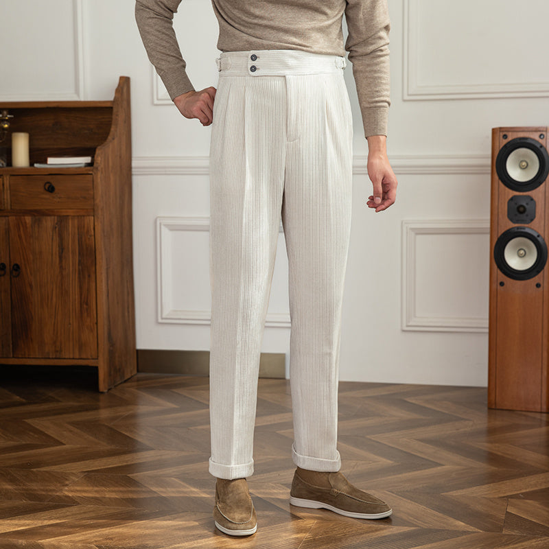 Pit Strip High-waisted Straight-leg With Casual Pants | Aimiliuz