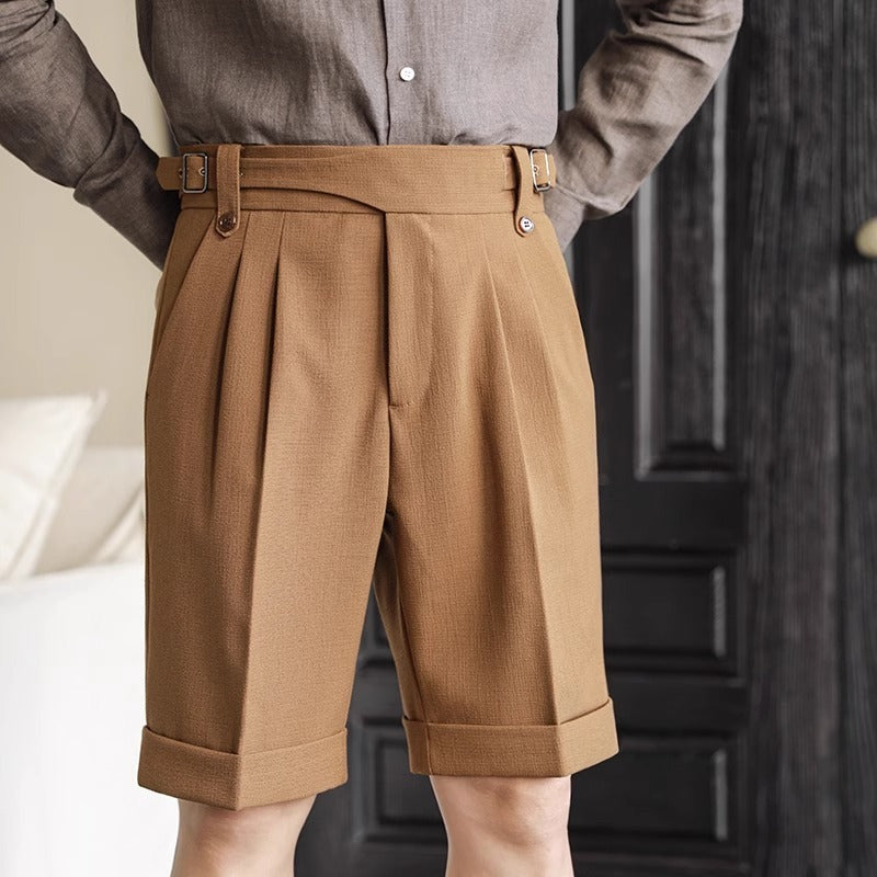 Italian Retro Suit Shorts Men - Aimiliuz