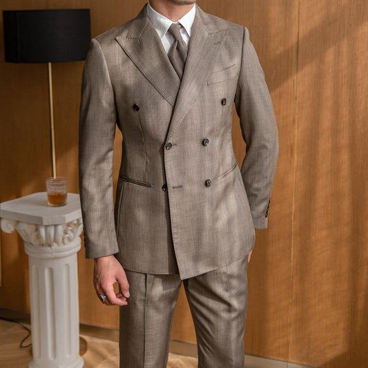 Retro Elegant Double-breasted Suit | Aimiliuz
