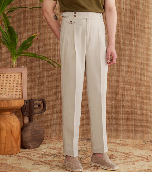 Men's Italian Naples High Waist Suit Pants