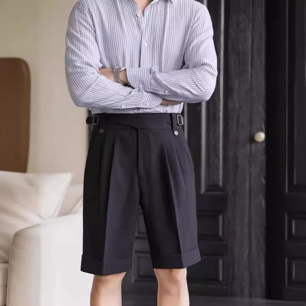 Italian Retro Suit Shorts Men - Aimiliuz