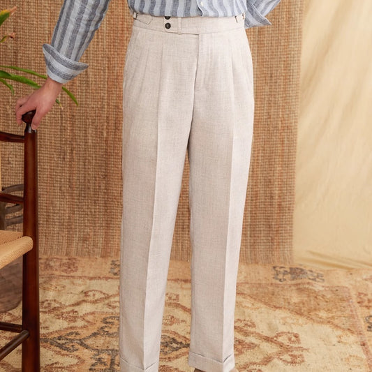Men's Gentry Casual High-waisted Trousers