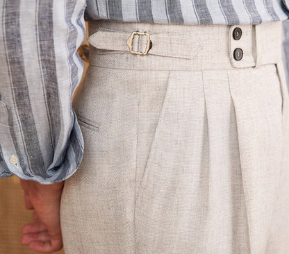 Men's Gentry Casual High-waisted Trousers