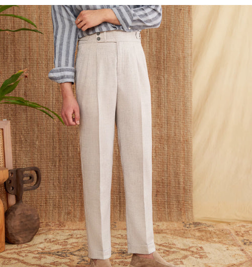 Men's Gentry Casual High-waisted Trousers