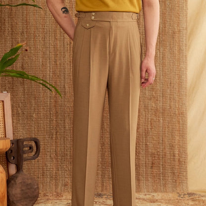 Men's Italian Naples High Waist Suit Pants