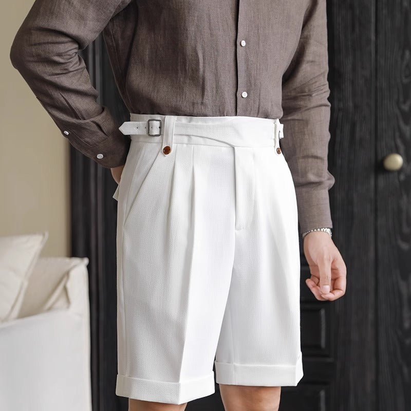 Italian Retro Suit Shorts Men - Aimiliuz