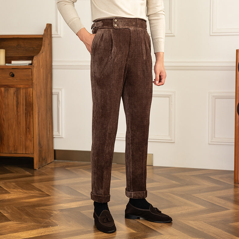 Pit Strip High-waisted Straight-leg With Casual Pants | Aimiliuz