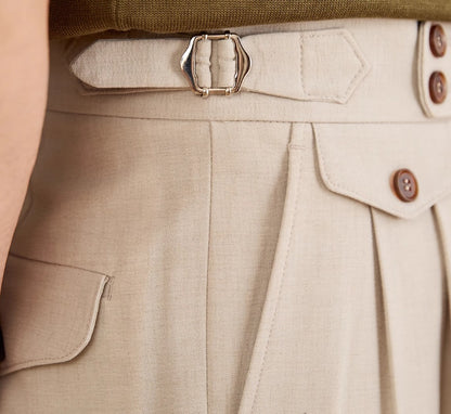 Men's Italian Naples High Waist Suit Pants