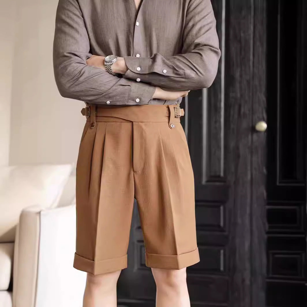 Italian Retro Suit Shorts Men - Aimiliuz