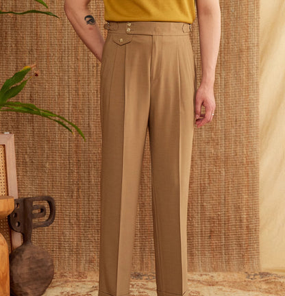 Men's Italian Naples High Waist Suit Pants